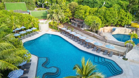 SPLASH Swimming Pool - Lagoon Pool Aerial Shot